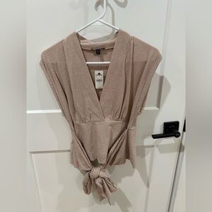 Express Metallic Beige Women's Top